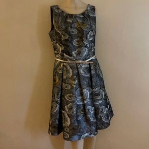 SLNY A LINE Cocktail metallic dress